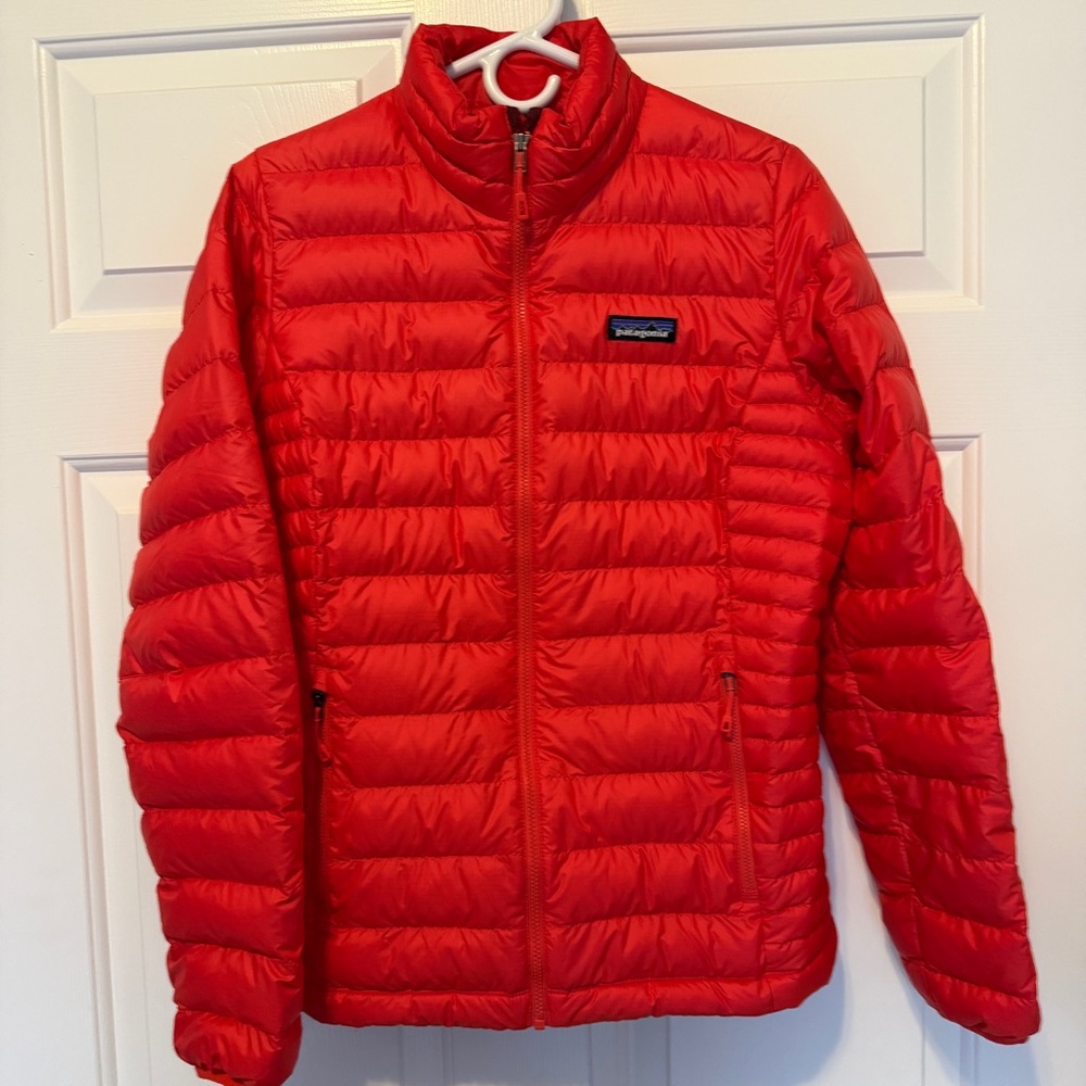 PATAGONIA Womens Down Sweater Jacket Catalan Coral SIZE M - Picture 2 of 12